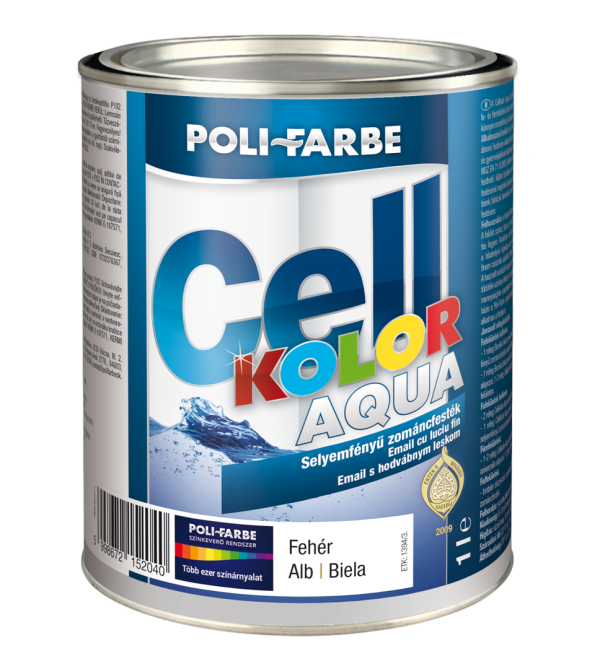 CELLKOLOR AQUA SF. ZOMÁNC FEHÉR 1 LITER - Festék, lakk, lazúr