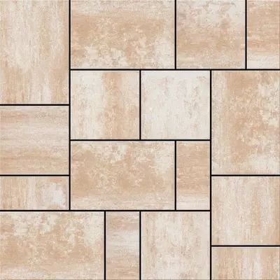 Semmelrock Citytop Plusz kombi 6cm barna-fehér - Térkő