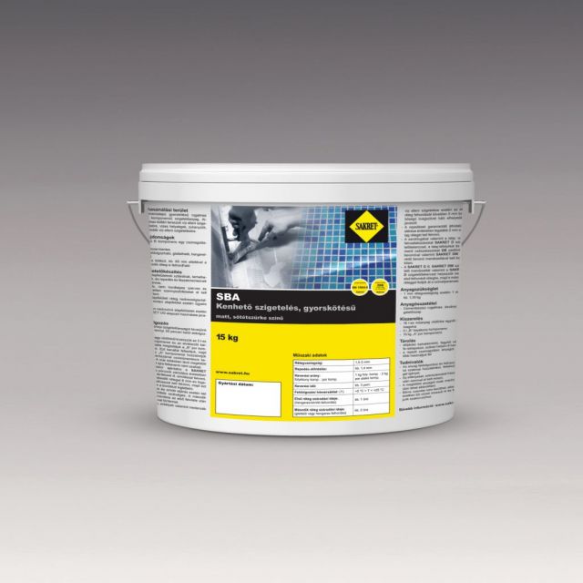 Sakret SBA kenhető szigetelés gyorskötésú 15kg kültéri, kétkomponensű - Szigetelés