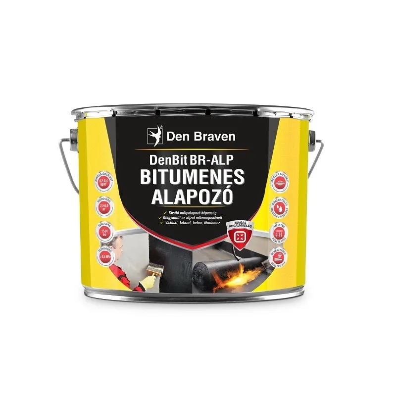 Den Braven DenBit BR-ALP Bitumenes alapozó, oldószeres 4,5kg - Alapozó, tapadóhíd, kellősítő