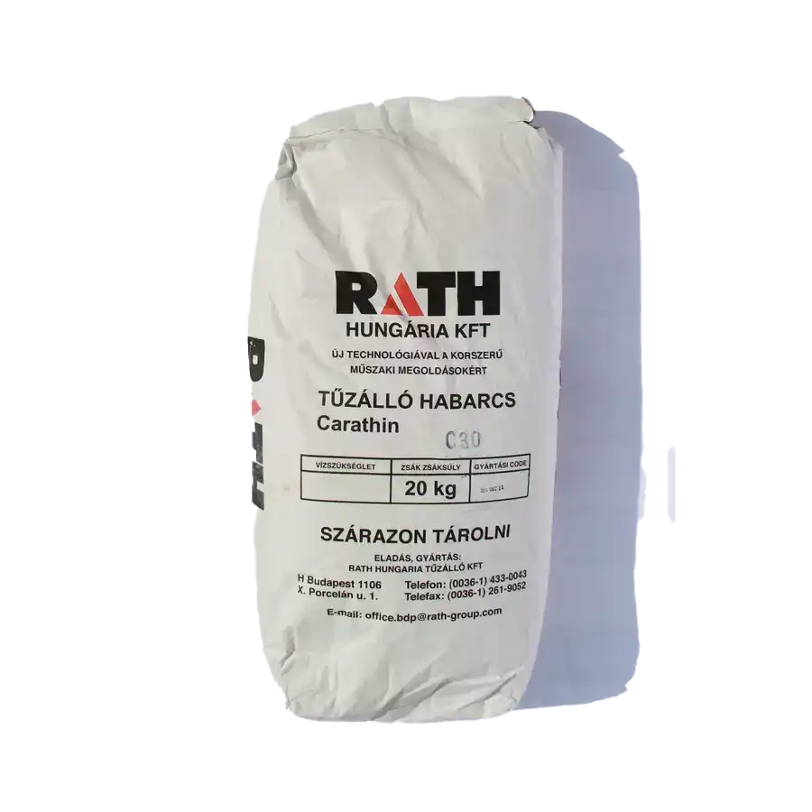RATH CARATIN C25 20kg - tűzálló habarcs - Vakolat, csemperagasztó, habarcs, cement, szilikon