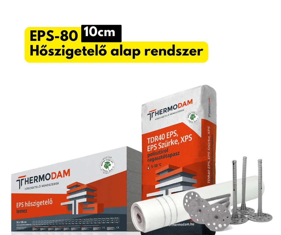EPS-80 10cm hőszigetelő alaprendszer thermodam